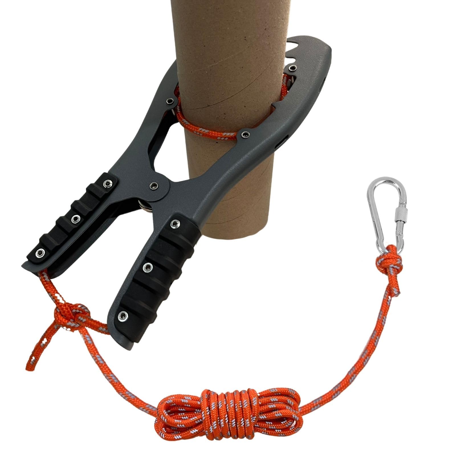 BeGrit Kayak Anchor Gripper Boat Anchor Grip Portable Anchor Mount Stainless Steel Self Locking Brush Clamp Anchor Brush Gripper with 20ft Reflective Paracord for Fishing Boating Camping