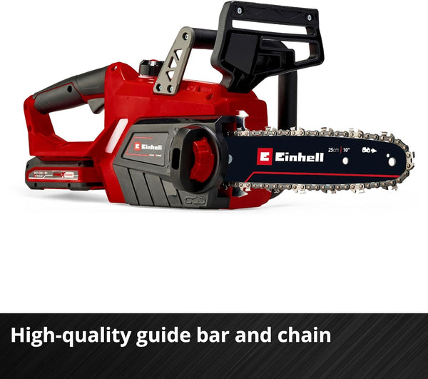 Einhell Power X-Change 18V Cordless Chainsaw - 10 Inch (25cm) Electric Chainsaw Cordless With OREGON Bar and Chain - GE-LC 18/25 Li Solo Battery Chainsaw (Battery Not Included)
