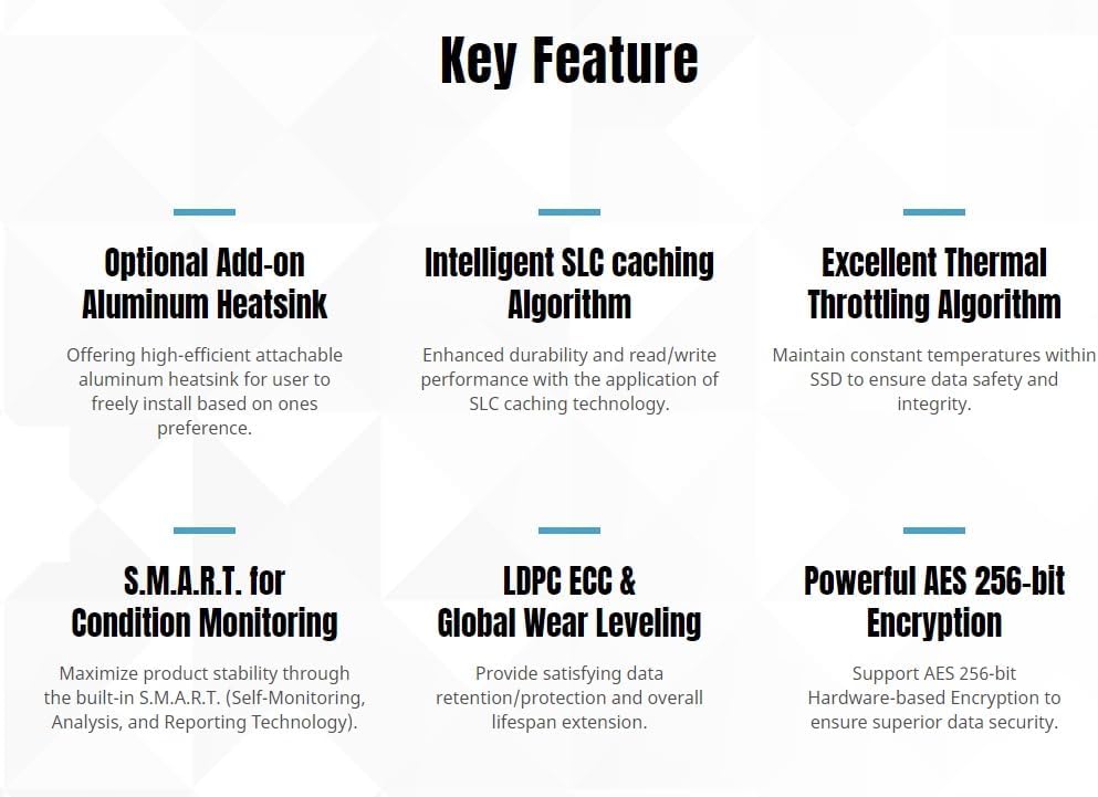 KLEVV CRAS C910 SSD 1TB, M.2 NVMe 2280, PCIe Gen4x4 Internal Solid state Drive with Heatsink, Up to 5000MB/s Data Transfer Speed, High-Performance Storage Solution