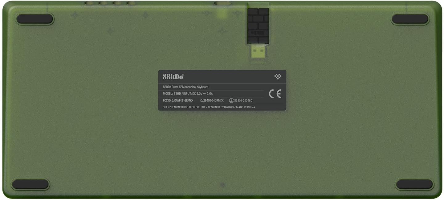 8Bitdo Retro 87 Mechanical Keyboard with RGB Backlight, Bluetooth/2.4G/USB-C Hot Swappable Wireless Gaming Keyboard for Windows and Android - Xbox Edition (Officially Licensed)