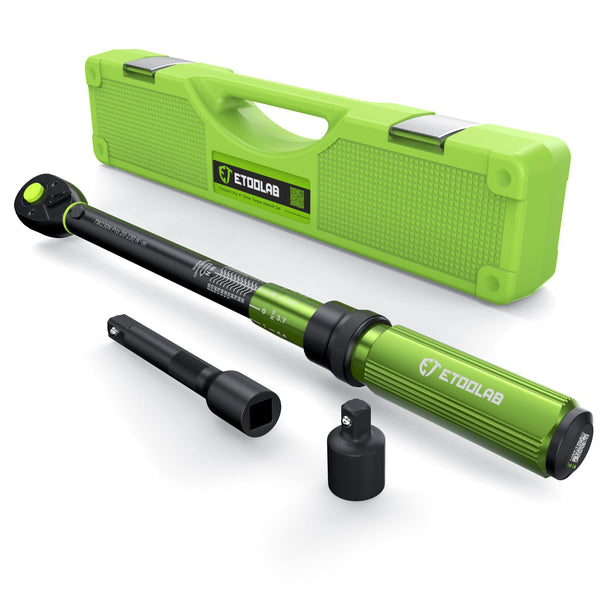 ETOOLAB 1/2 Torque Wrench Dual-Range【20-230Nm/10-170lbf-ft】±3% Precision, 72 Tooth Dual-Direction Adjustable Torque Wrench for Bicycle, Moto, Car Maintenance—3pcs