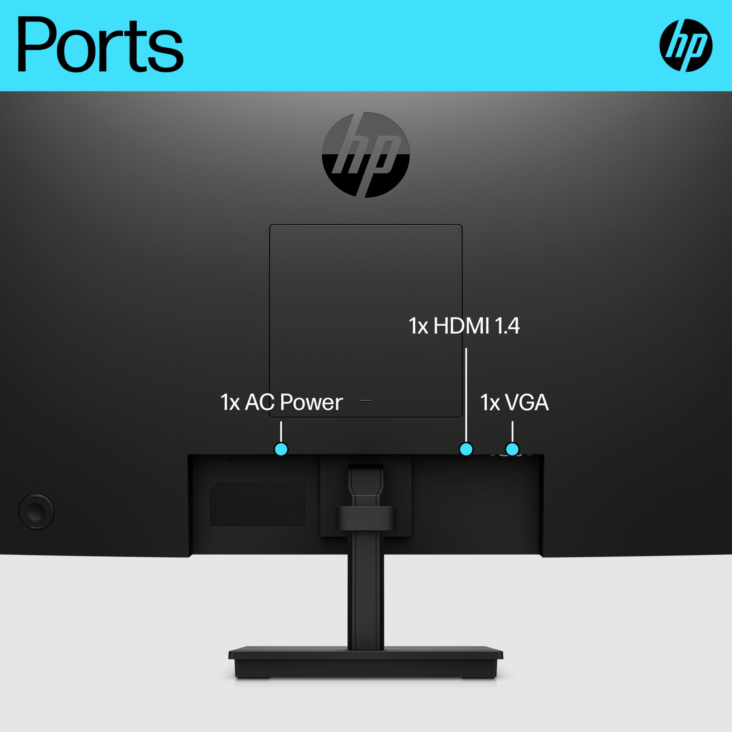 HP 24 Inch FHD Monitor | Full HD VA LCD Display | 75hz Refresh Rate | 250 Nits Brightness | 3000:1 Contrast Ratio | AMD FreeSync Technology | Adjustable Tilt | 1x HDMI 1.4, 1x VGA | Black | V24v G5