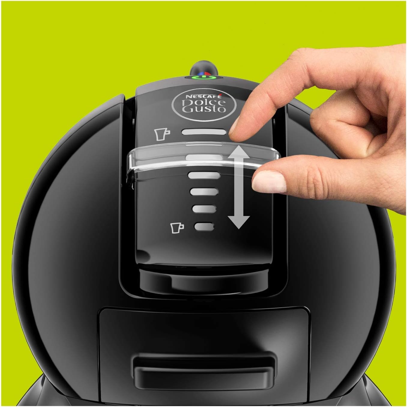 NESCAFÉ Dolce Gusto EDG155.BG Mini-Me Automatic Coffee Machine Black & Arctic Grey by De’Longhi - Starter Kit