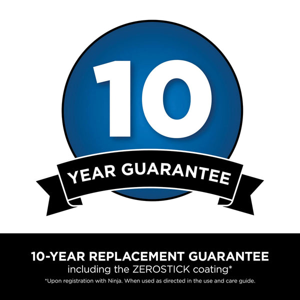 Ninja ZEROSTICK Classic 5-Piece Pan Set [CW55000UK] Aluminium Cookware, Induction Compatible, Dishwasher Safe, Oven Safe to 180°C, Glass Lids, Black