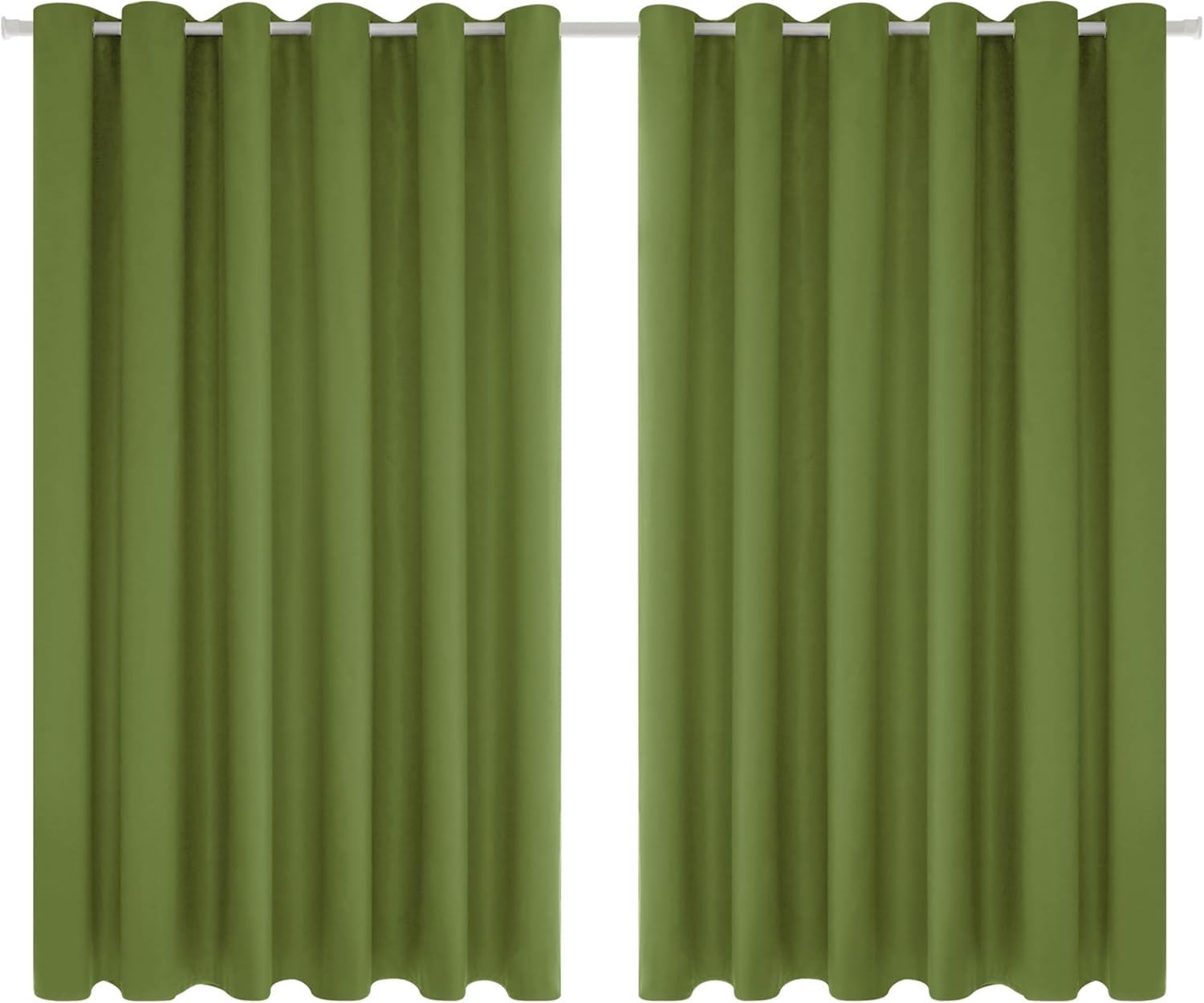 Deconovo Blackout Curtains Eyelet Super Soft Thermal Insulated Ring Top Blackout Curtains for Nursery 46 x 54 Drop Inch Dark Grey 2 Panels