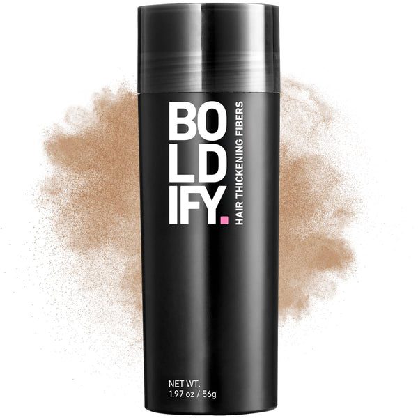 BOLDIFY Hair Fibres (56g) - Fill In Thinning and Fine Hair for an Instantly Fuller, Thicker Look - 14 Shades for Women and Men - Medium Brown