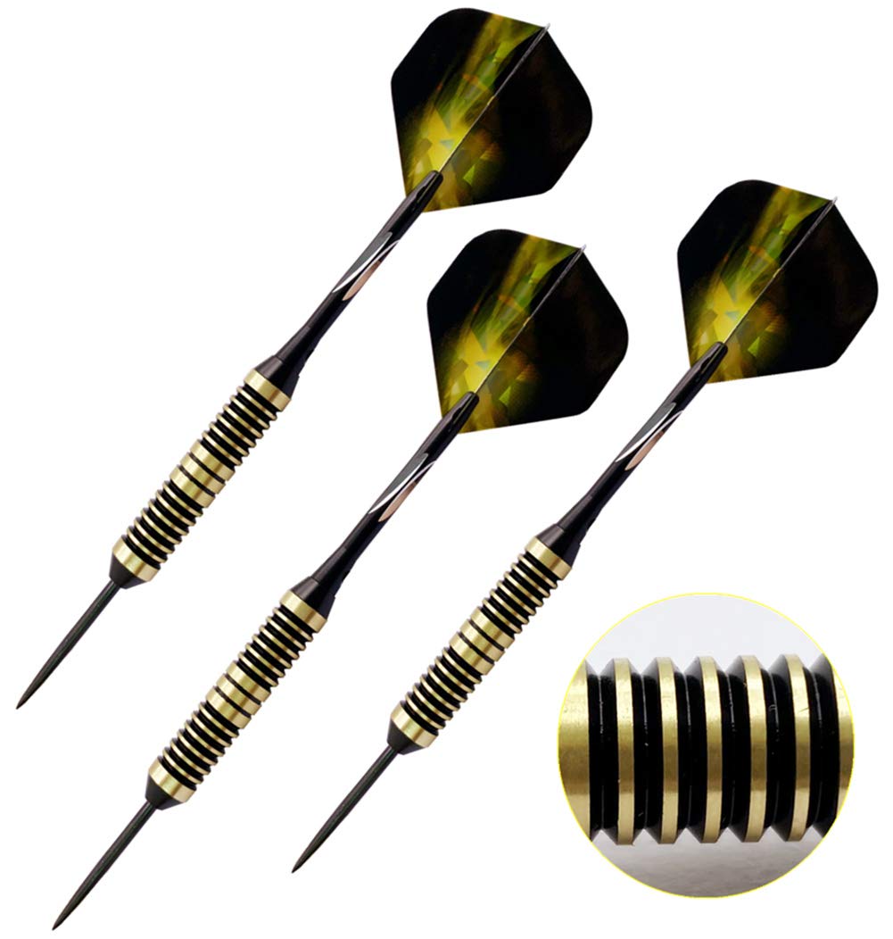 Steel Tip Darts Set,3 Pack Professional Dart with Aluminum Shafts and Darts Case
