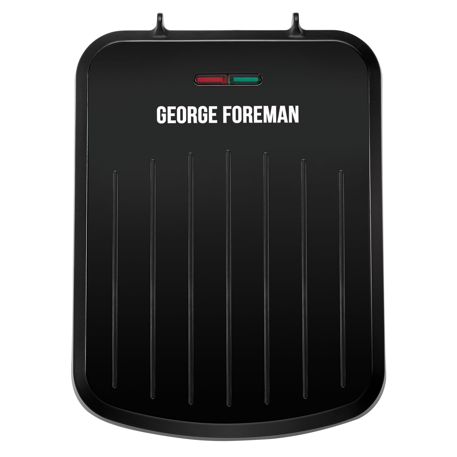 George Foreman Medium Electric Fit Grill [Non stick, Healthy, Griddle, Toastie, Hot plate, Panini, BBQ, Energy saving, Vertical storage, Easy clean, Drip tray, Ready to cook light] Black, 1630W 25810