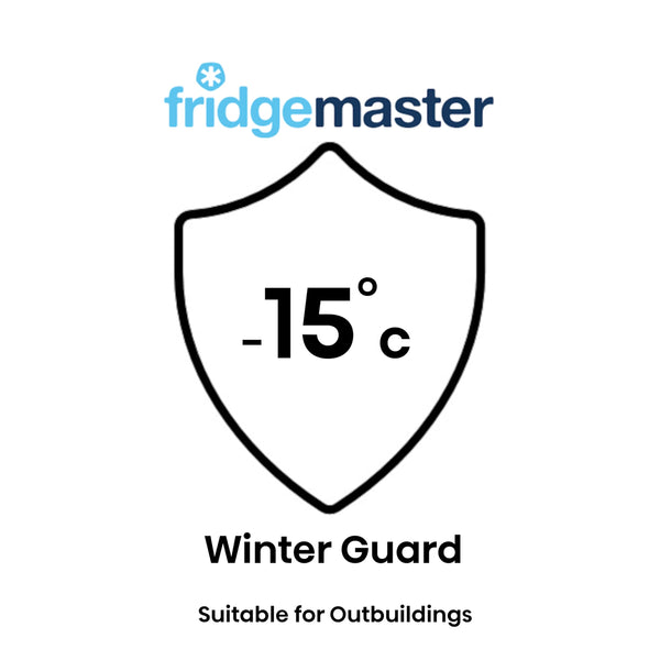 Fridgemaster MCF142EB 142L Chester Freezer 4 Star Freezer Rating - 55.9D x 62.5W x 85.4H cm Black with Recessed Handle - E Rated