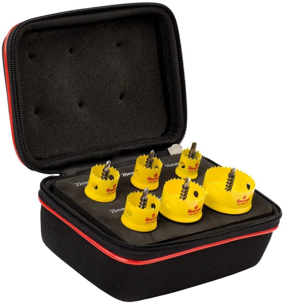 Starrett CSC 3-Piece Hole Saw Set - For Cordless Drills - 20mm, 25mm and 32mm - No Arbor or Pilot Drill Bit Required