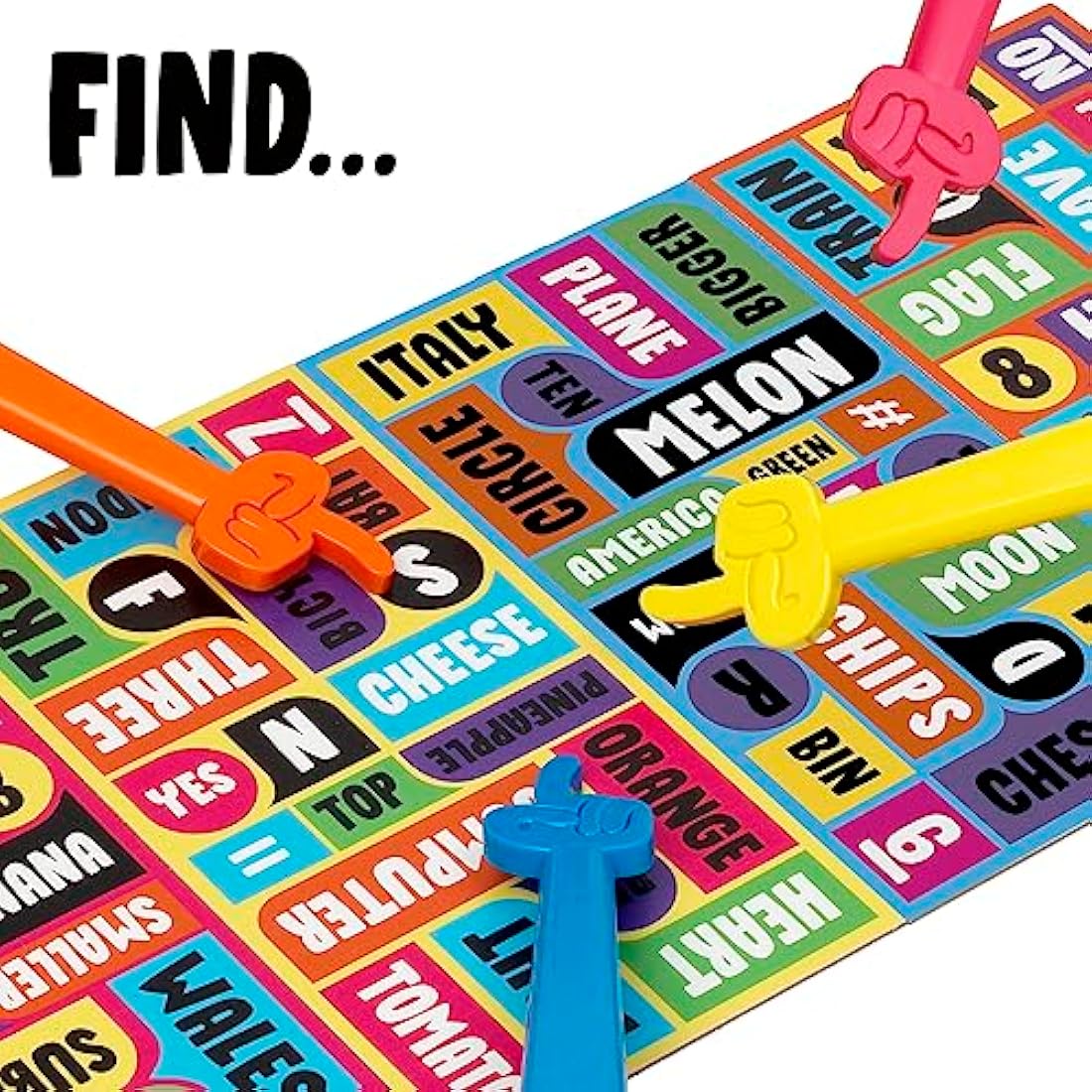 Ideal | Smash Down: Think! Find! SMASH! Who has the fastest finger? | Family Party Games | 3+ Players | Ages 8+