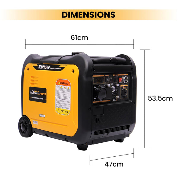 maXpeedingrods 5500W Portable Inverter Generator Petrol Silent Pure Sine Wave Generator for Camping, RV Travel,Home,or Jobsites