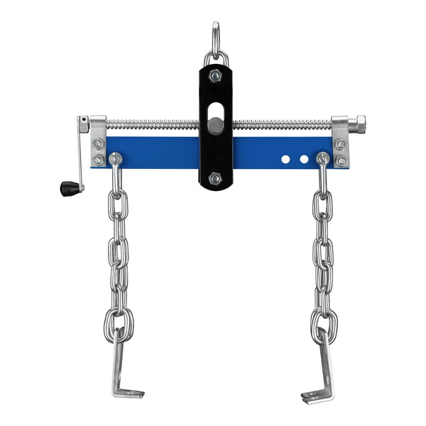 WilTec Solid Steel Engine Load Leveller - 750kg Max, Easy To Connect To Workshop Crane & Engine Stand, Includes four Chains with Safety Hooks