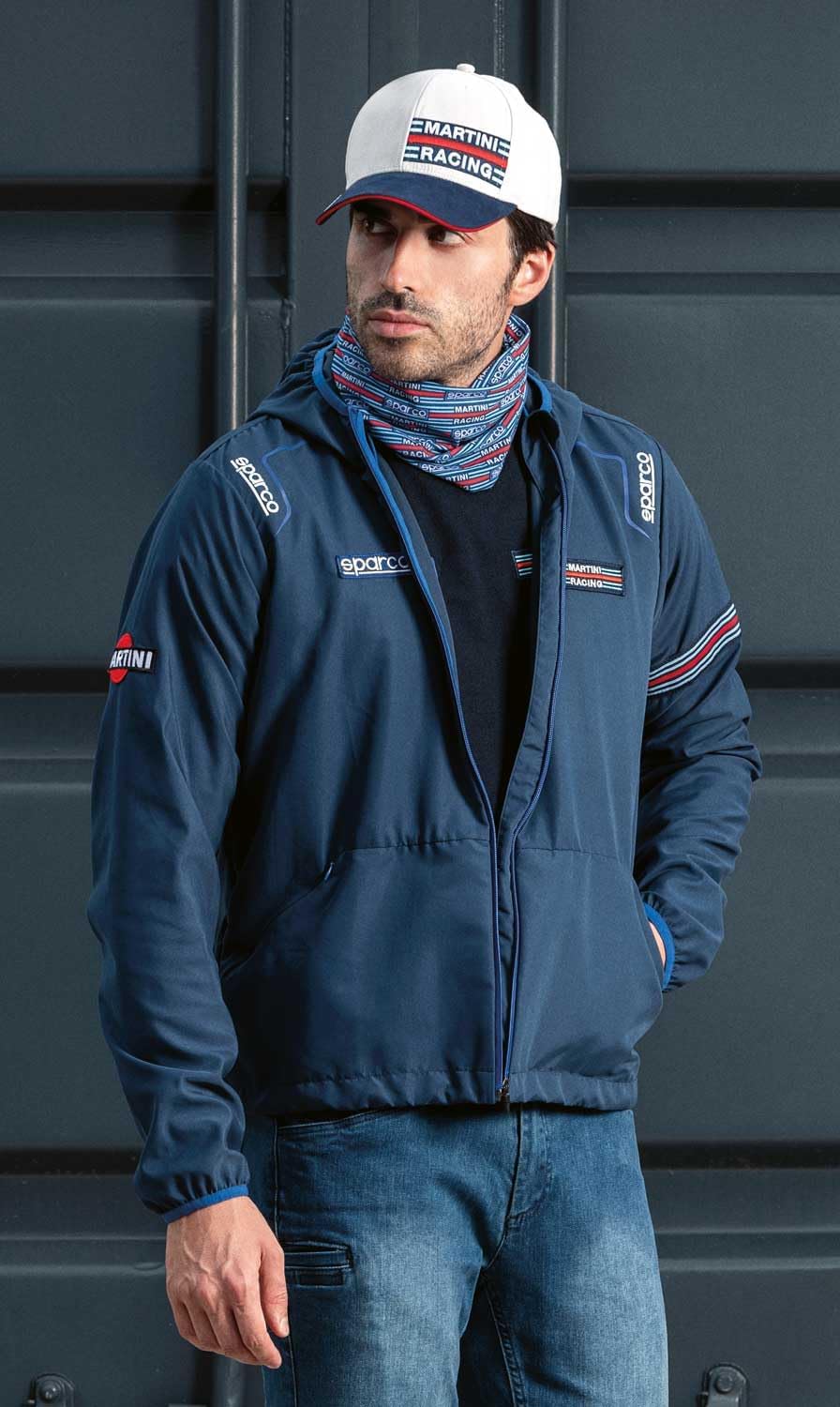 Sparco Martini Jacket, Blue, L, Unisex, Adult, Colourful, Large