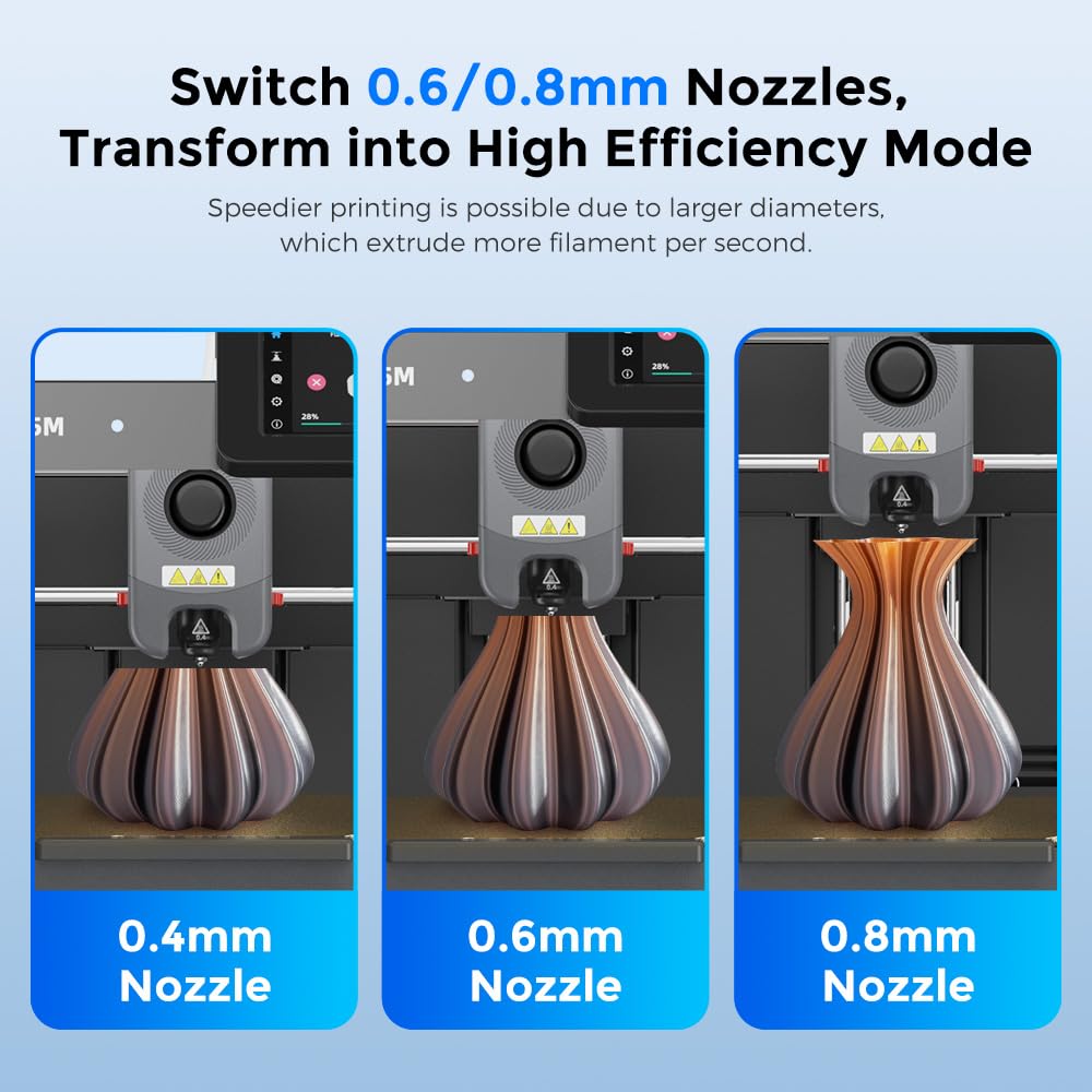 FLASHFORGE AD5M 3D Printer Fully Auto Calibration Print with 1-Click Max 600mm/s Speed, All-Metal CoreXY Structure Precise Printing, Easy-Maintenance Quick-Swap Nozzle, Print Size 220x220x220mm