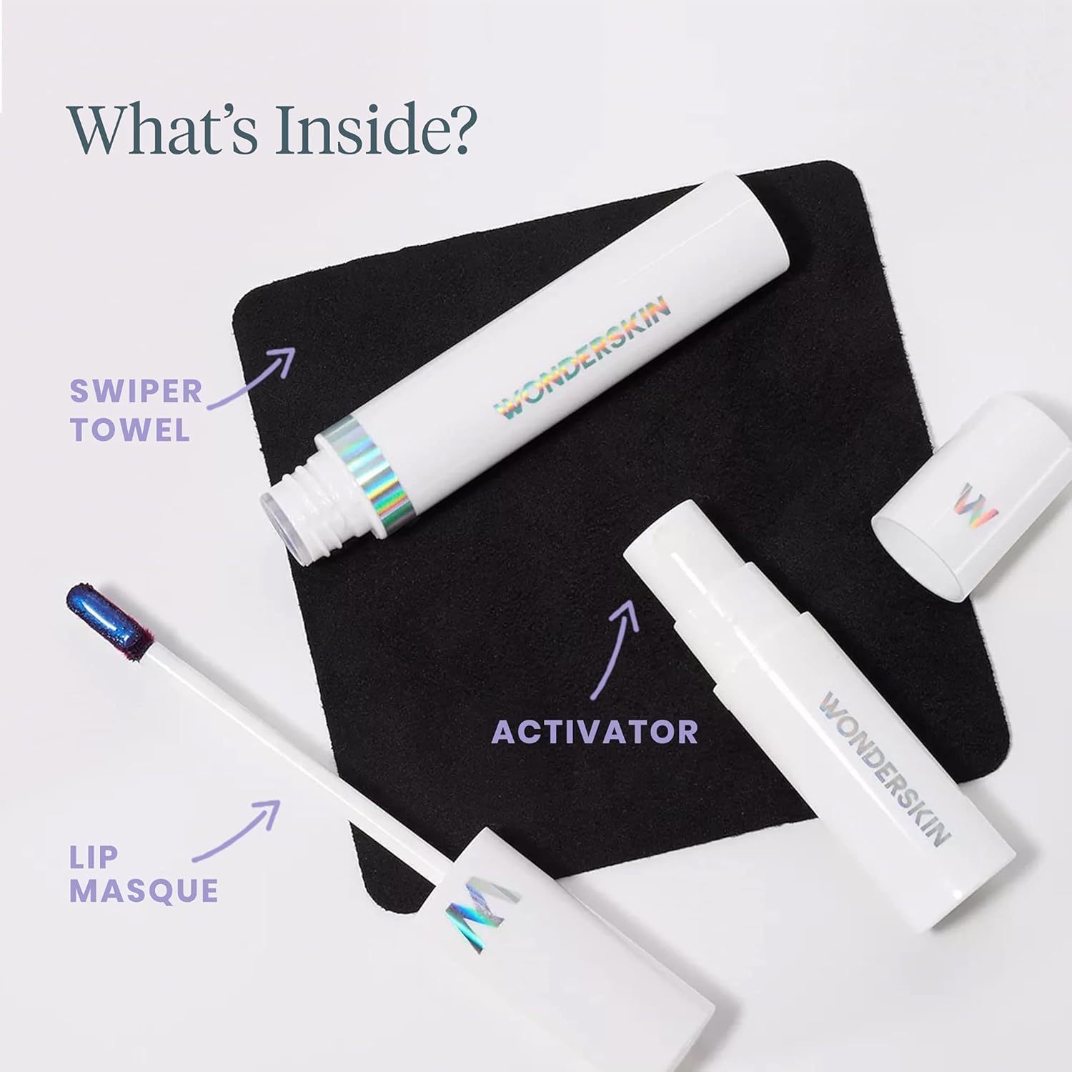 Wonderskin Wonder Blading All Day Lip Stain Peel Off Masque and Reveal Kit - Long Lasting, Waterproof Nude Lip Tint, Transfer Proof Natural Makeup Stain Kit (Whimsical)