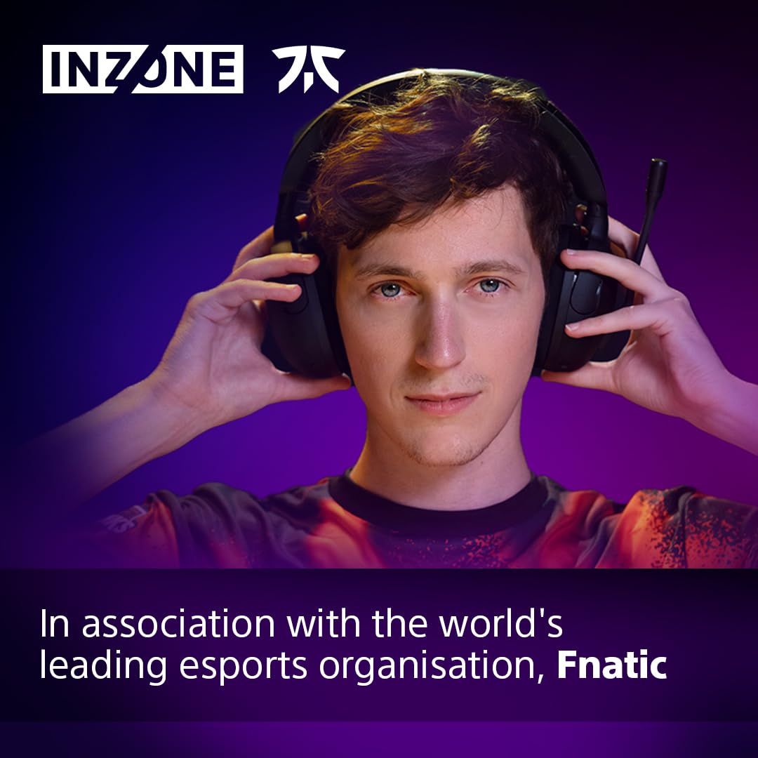 Sony INZONE H3 Wired Gaming Headset – PC/PS5, 360 Spatial Sound for Gaming, Lightweight 299g Design, Flip-to-Mute Boom Microphone, USB Audio Box for Custom EQ – Black