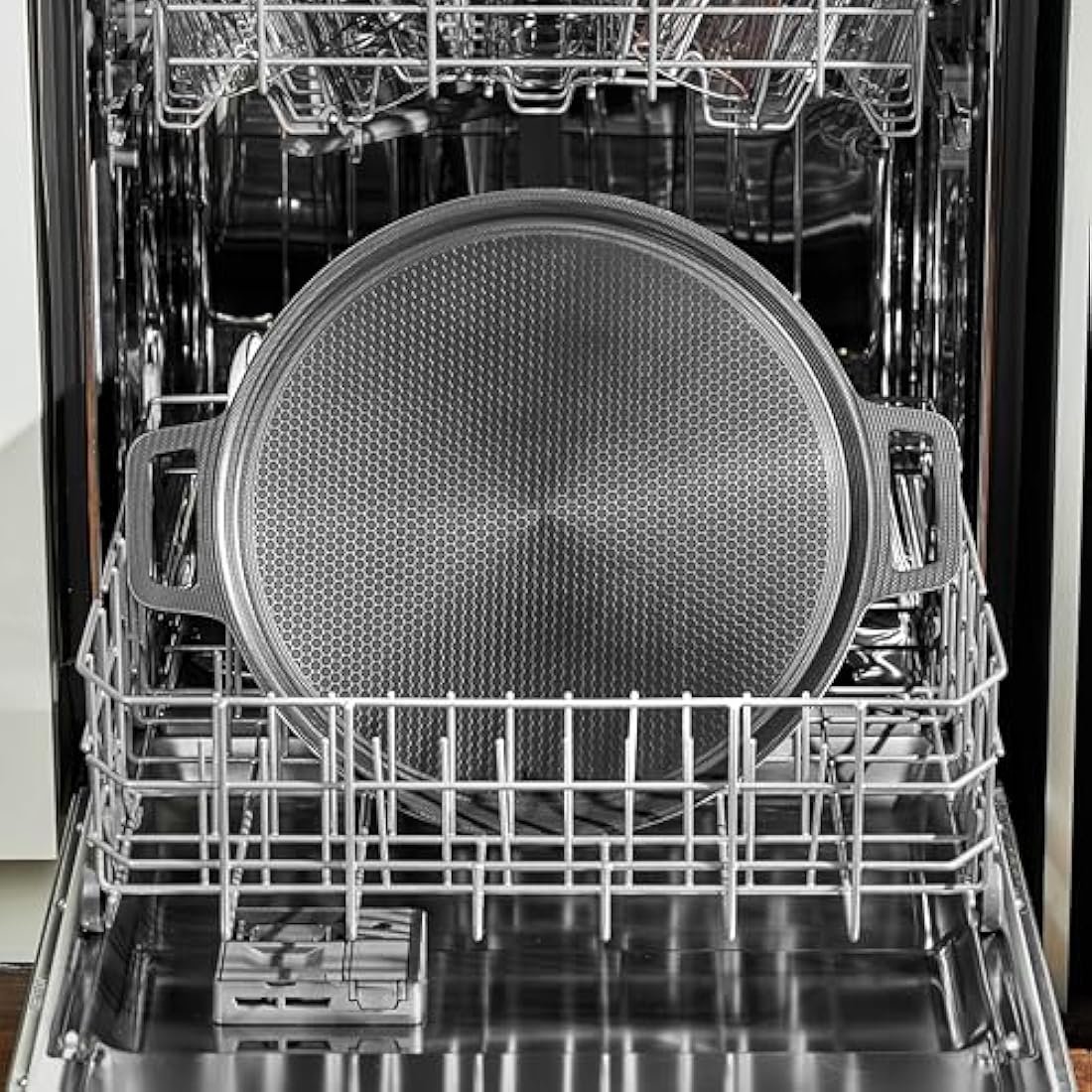 HexClad Hybrid Nonstick Pizza Steel for Pizzas and Flatbreads Up to 35 cm, Dishwasher-Friendly, Oven and BBQ-Safe Up to 480°C