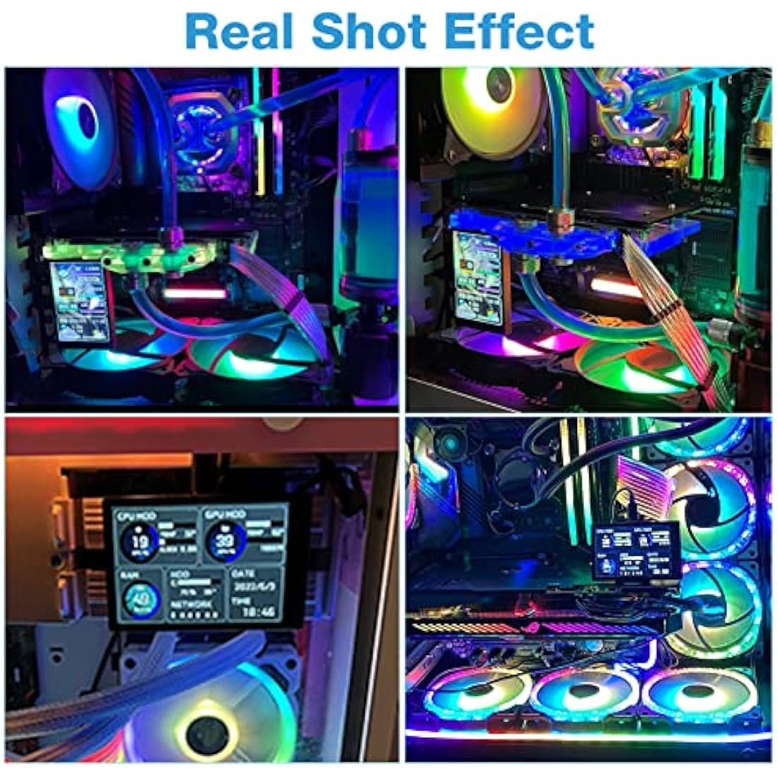 5in IPS Mini Screen, AIDA64 PC Sensor Panel Display, CPU RAM Data Monitor & Host Temperature Control Dynamic LCD