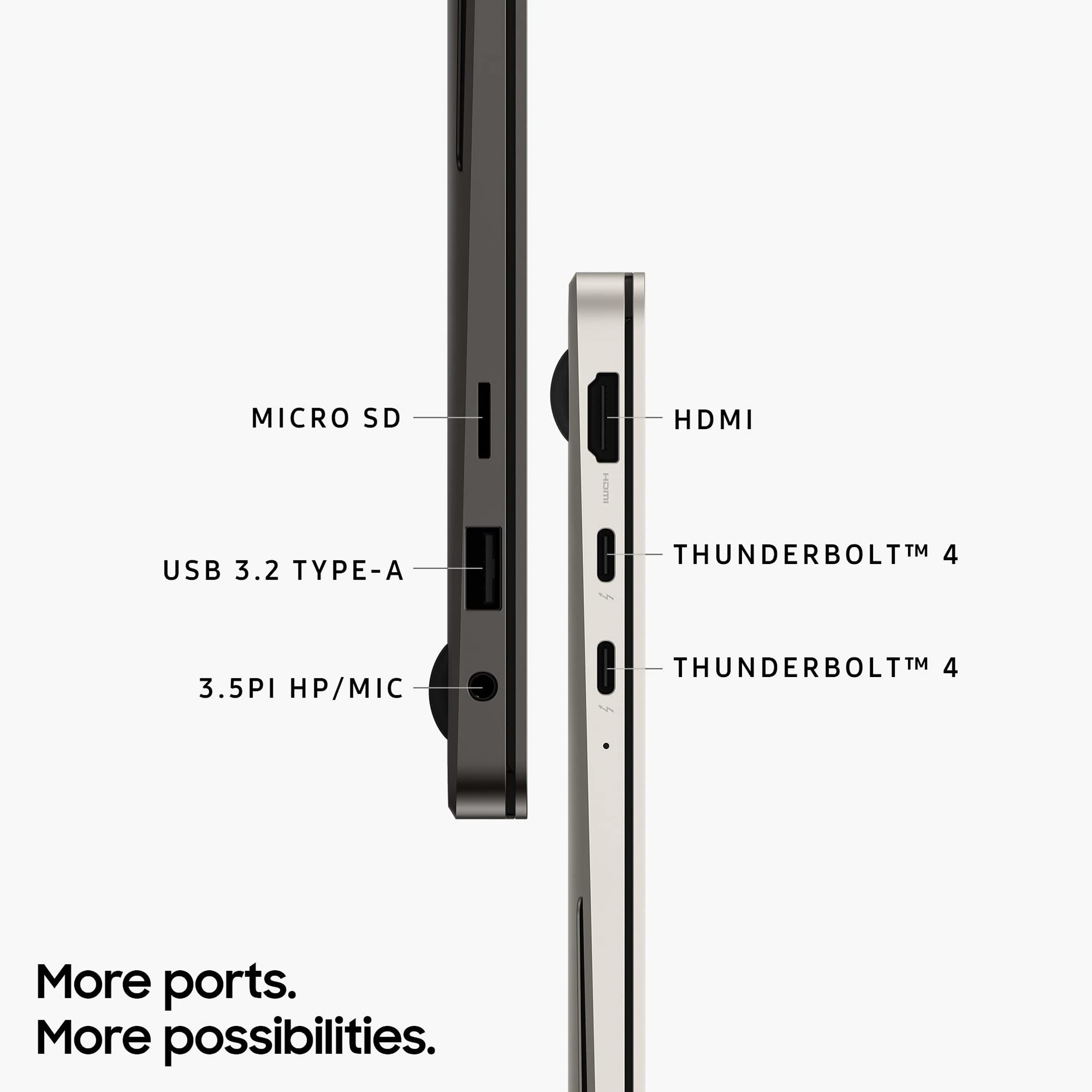 Samsung Galaxy Book3 Pro Wi-Fi Laptop, 14 Inch, 13th gen Intel Core i5 Processor, 8GB RAM, 256GB Storage, Graphite - Official