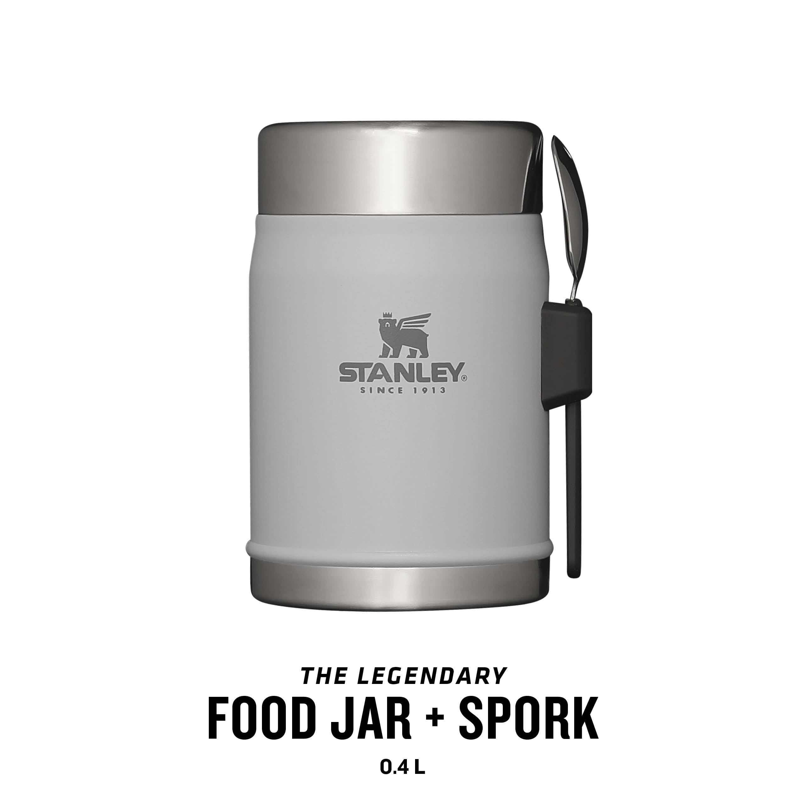 Stanley Classic Legendary Food Jar 0.4L With Spork - Keeps Cold For 7 Hours - BPA-Free Stainless Steel Soup Flask - Leakproof - Dishwasher Safe - Rose Quartz