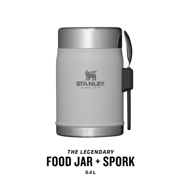 Stanley Classic Legendary Food Jar 0.4L With Spork - Keeps Cold For 7 Hours - BPA-Free Stainless Steel Soup Flask - Leakproof - Dishwasher Safe - Rose Quartz