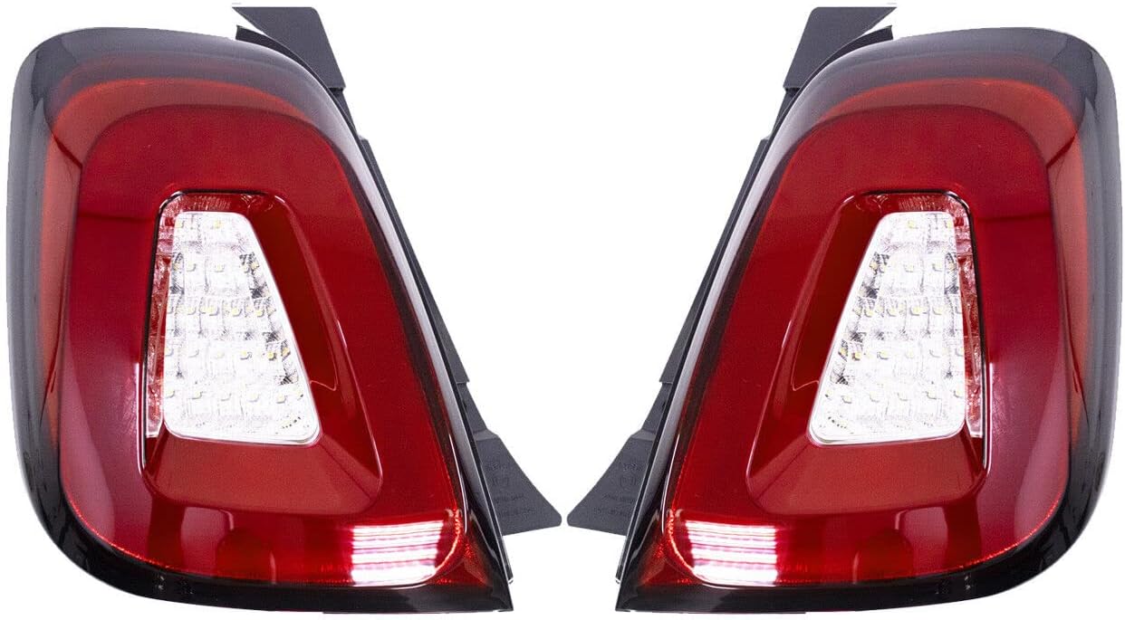 GAZOZ PERFORMANCE Fully LED Tail Lights W/Sequential Dynamic Turn Signals Compatible with 2017-2020 Abarth 500 595