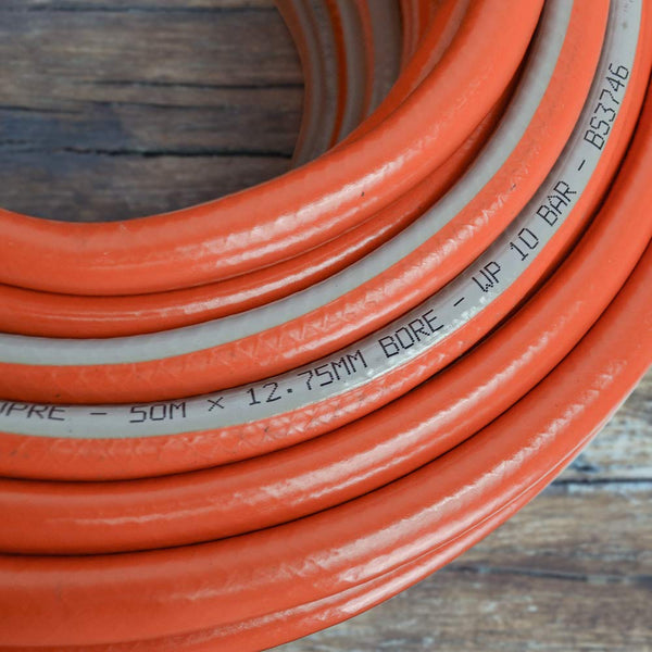 Faithfull FAIHOSE50PRE 50M (164 ft) Prestige Heavy-Duty Reinforced PVC Garden Hose 12.7 mm (1/2 Inch) Diameter, Orange