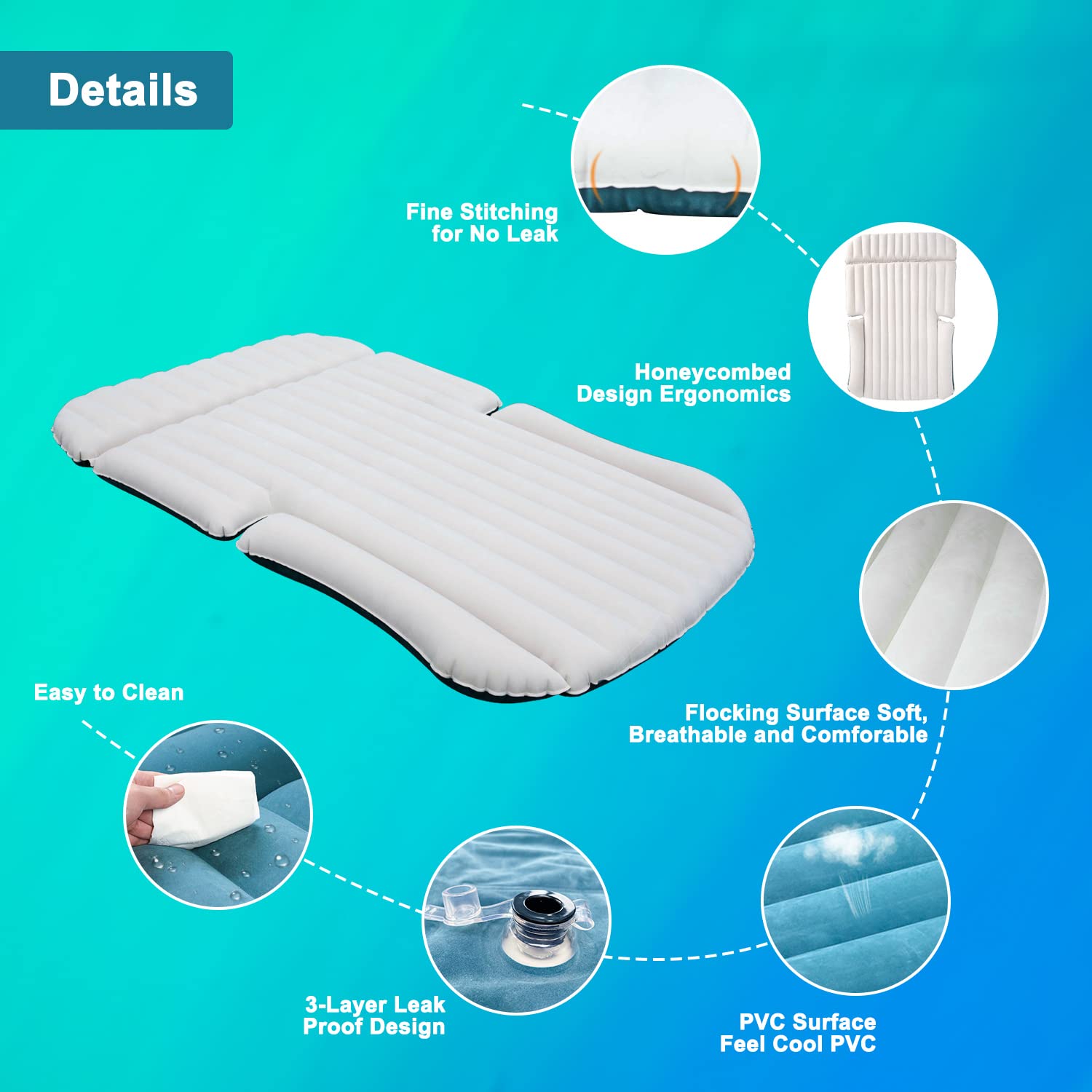 Car Bed,Car Mattress,Car Sleeping Mattress,Car Air Mattress,Inflatable Car Bed, Car Air Bed,Car Bed Mattress,Car Matress,Car Airbed,Bed For Car,Inflatable Car Mattress（Double Side Flocking