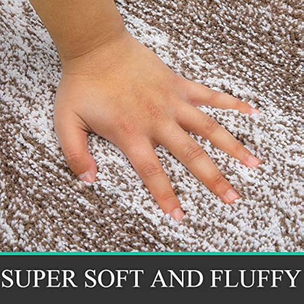 Enyhom Bath Mat Sets 3 Piece Non Slip Washable Bathroom Mat and Pedestal Mat for Toilet Soft Water Absorbent Bath Toilet Rug Floor Shower Rug, Brown