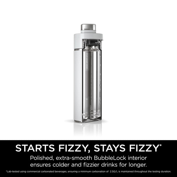 Ninja Thirsti Water Bottle and Flask 709 ML With Leak-Proof Lid, Designed For Carbonated, Hot & Cold Drinks, Ideal For Travel & Sports, Triple Insulated, Stainless Steel Bottle, Black, DW2401EUUKBK