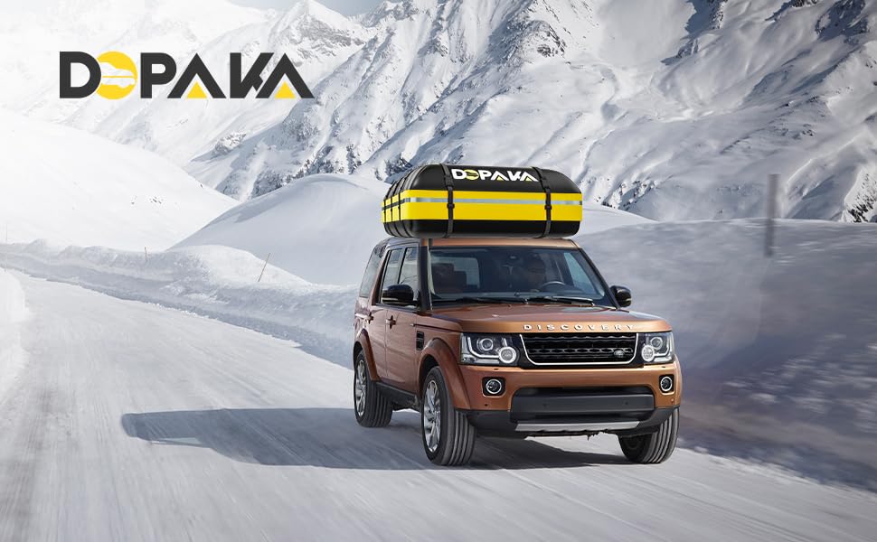 Rooftop Cargo Carrier Bag,100% Waterproof Heavy Duty 1000D Car Top Carrier,15 Cubic Feet Car Roof Bag for All Vehicle with/Without Rack,High-Frequency Welded Seams,Anti-Tear Anti-Slip Mat,6 Door Hooks