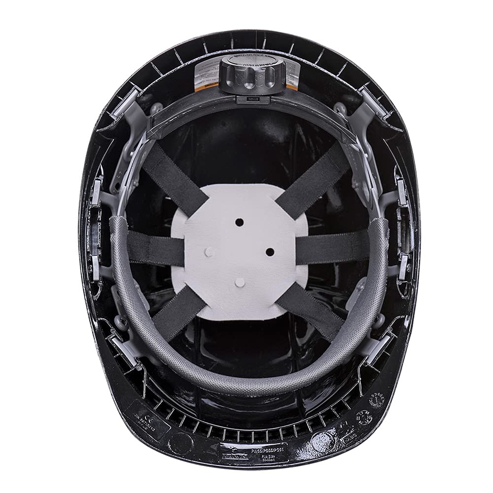 Portwest Endurance Work Safety Helmet EN 397 Carbon Look, Helmet for Guide, Powers, architect, Ladder, Engineers