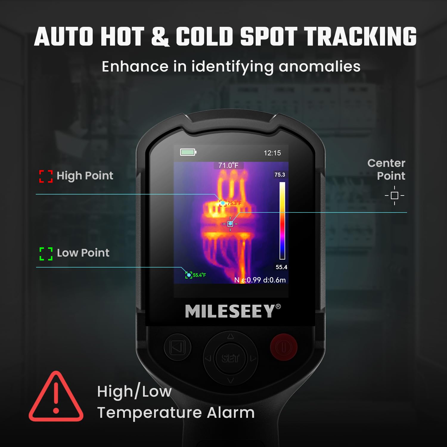 MiLESEEY TR10 Thermal Imaging Camera, Super Resolution 192 x 192 Thermal Camera, 25 Hz Refresh Rate, -4°F to 1022°F Handheld Infrared Imager, 8-Hour Battery Life Infrared Camera
