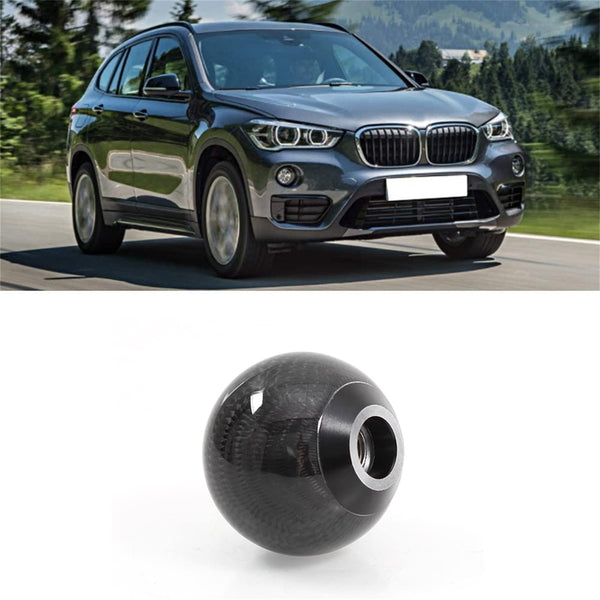 muge racing Carbon Fiber Shift Knob Gear Shifter Knobs with 3 Adapter Most Car Decorations Classic,Red-Long