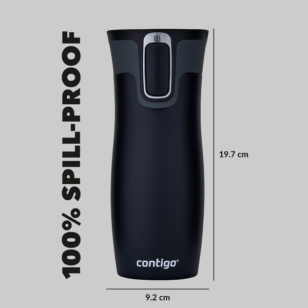 Contigo West Loop Autoseal Travel Mug, Stainless Steel Thermal Mug, Vacuum Flask, Leakproof Tumbler, Coffee Mug with BPA Easy-Clean Lid