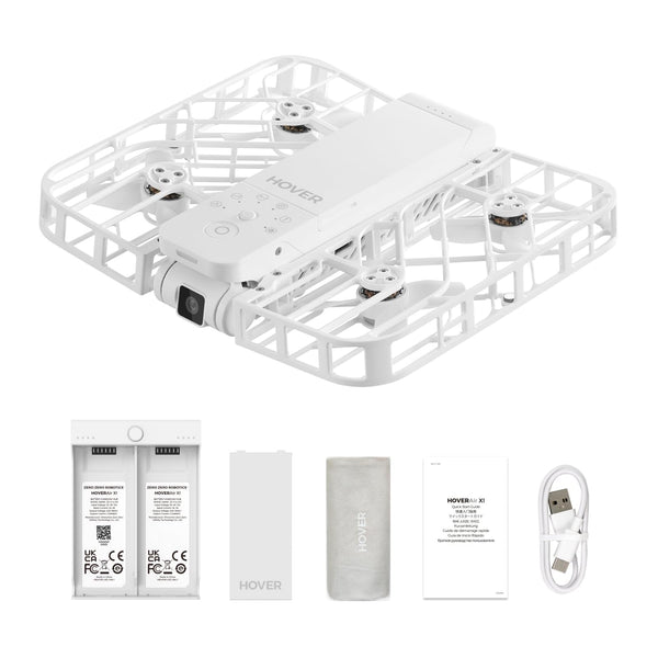 HOVERAir X1 Drone with Camera, Self-Flying Camera Drone with Follow Me Mode, Foldable Mini Drone with HDR Video Capture, Palm Takeoff, Intelligent Flight Paths, Hands-Free Control Black (Combo Plus)