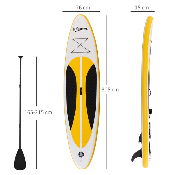 Outsunny Inflatable Stand Up Paddle Board, Non-Slip Deck Board