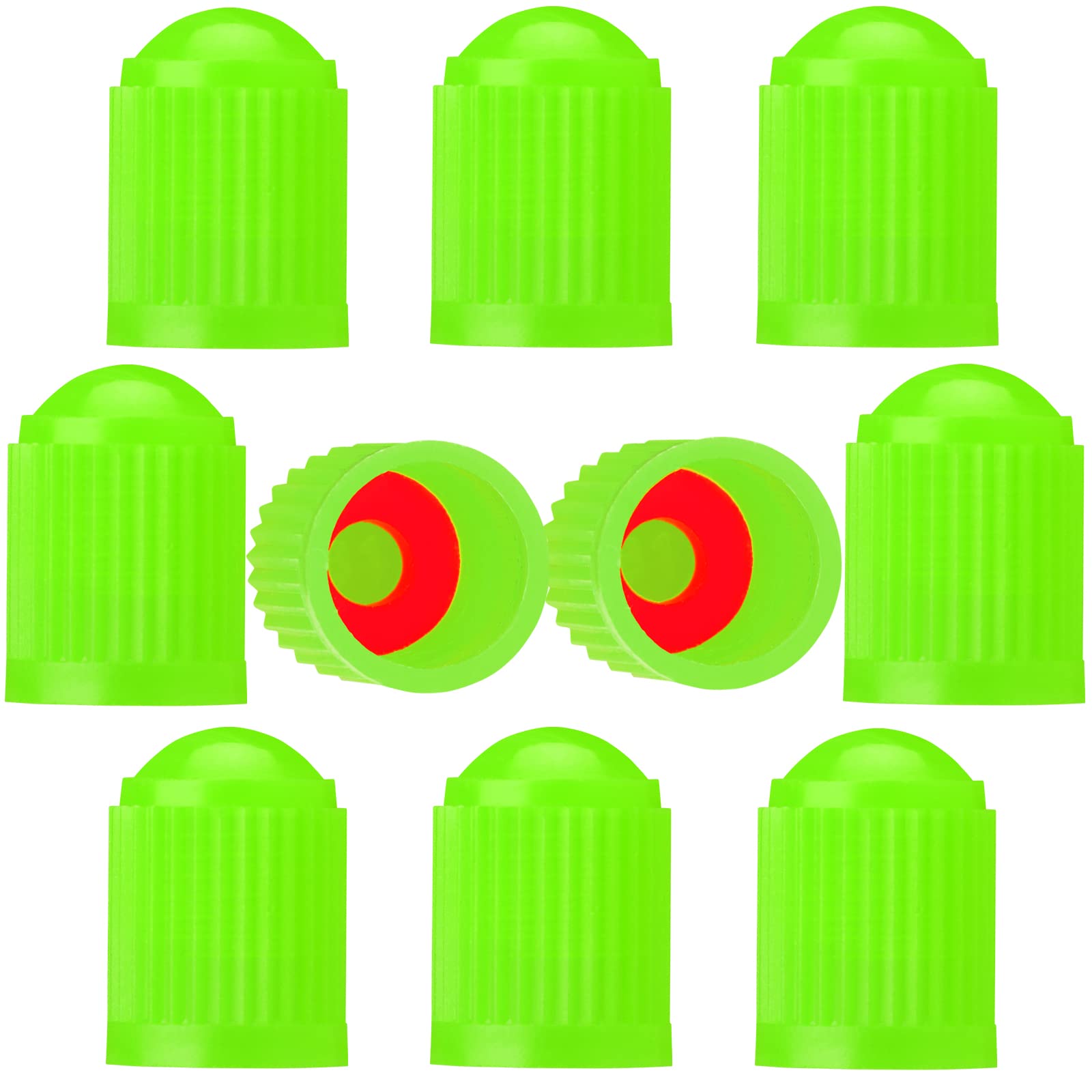 TCPENG® 10PCS Tyre Valve Caps, with O Seal Ring, Universal Stem Dust Covers for SUV, Cars, Bike, Motorcycles, Trucks, Heavy-Duty, Airtight Seal, Screw-On, Easy to Operation (10 Pack Black)