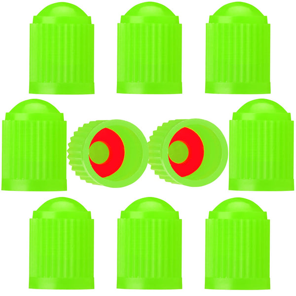 TCPENG® 10PCS Tyre Valve Caps, with O Seal Ring, Universal Stem Dust Covers for SUV, Cars, Bike, Motorcycles, Trucks, Heavy-Duty, Airtight Seal, Screw-On, Easy to Operation (10 Pack Black)