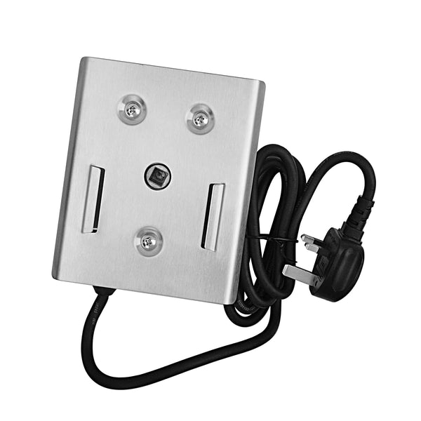 onlyfire BRMA102 Heavy Duty Stainless Steel Rotisserie Motor BBQ Gas Grill Electric Main Spit Motor, UK 3 Pins Plug,1.5meter