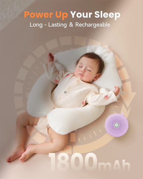 Dreamegg White Noise Machine, Portable Sound Machine Baby Features Powerful Battery, D11Max Sleep Aid Sound Machine for Baby Adults 21 Soothing Sounds for Sleeping Nursery Travel Gift USB Rechargeable