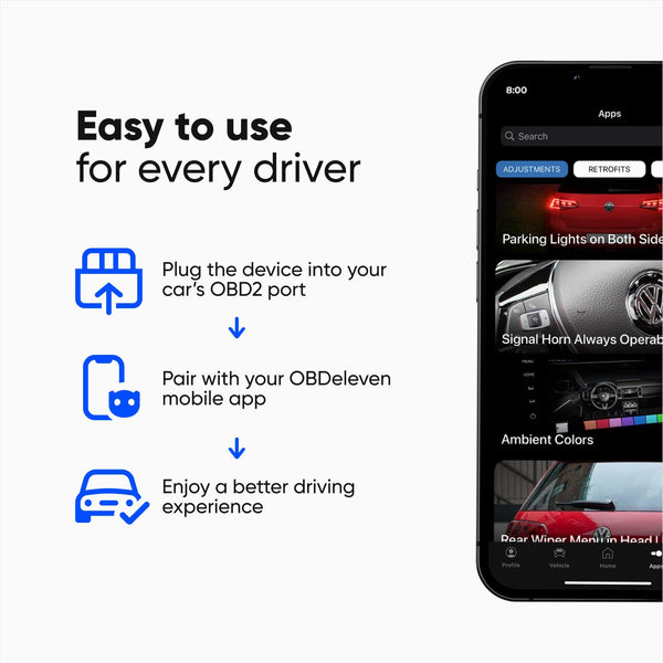 OBDeleven OBD2 Diagnostic Scan Tool, Bluetooth Scanner, Professional code reader for Audi Cupra Seat Skoda Volkswagen BMW Mini