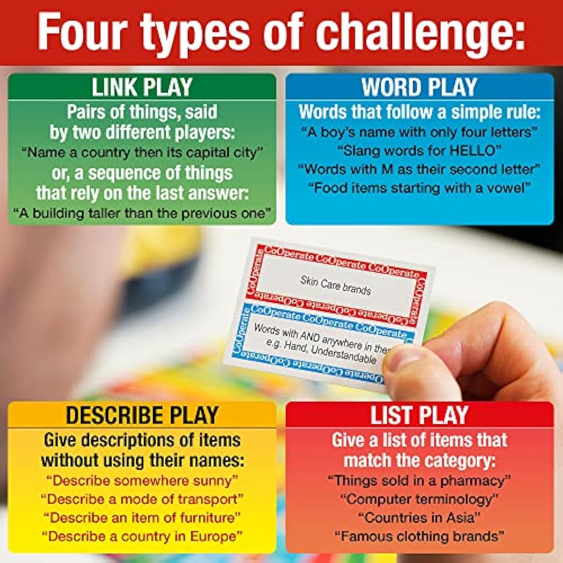 Drumond Park Co-operate, Board Games for Families and Teenagers, Fast Talking Board Game for Adults suitable From 12+ Years