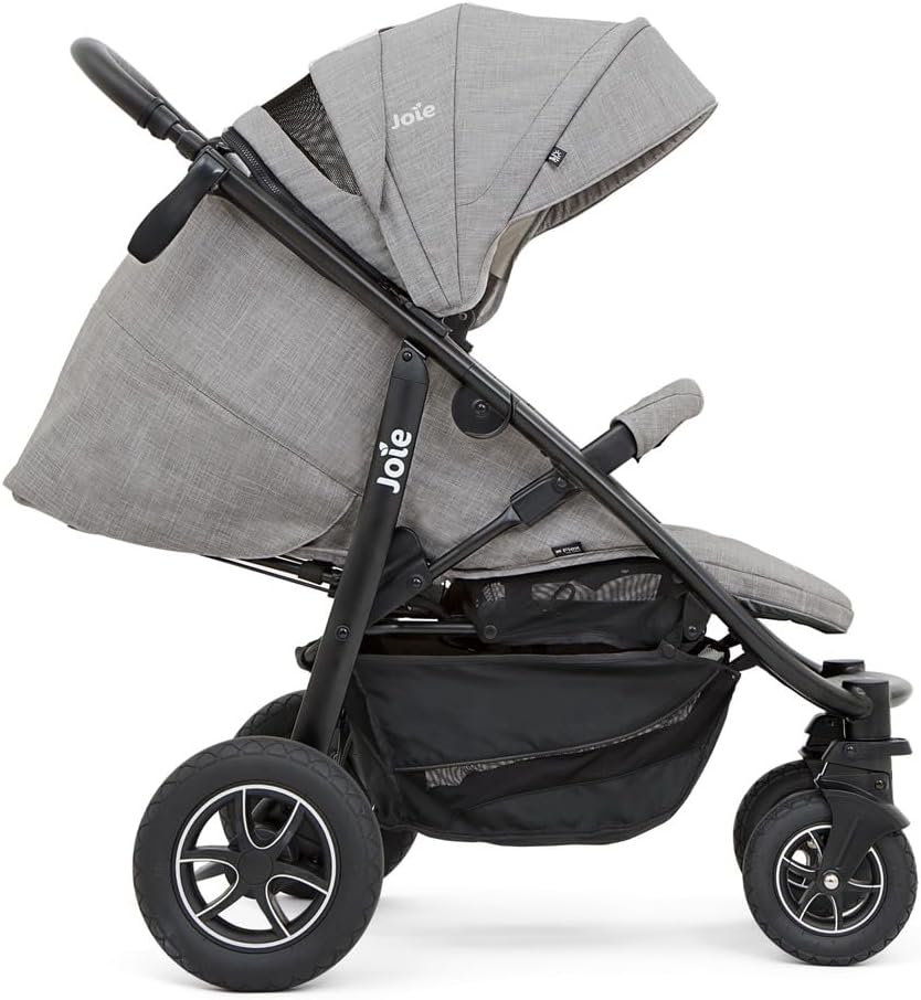 Joie Mytrax Flex™ 3in1 Multi-Mode Stroller/Pushchair with Raincover - Suitable from Birth to 4 Year (0-22kg). 3 Strollers in 1 with a one Hand Flash fold, Grey Flannel Fashion