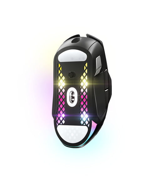 SteelSeries Aerox 5 Wireless - Holey RGB Gaming Mouse - Ultra-lightweight Water Resistant Design - 9 Buttons - Lag-free 2.4GHz / Bluetooth Wireless - 18K DPI TrueMove Air Optical Sensor