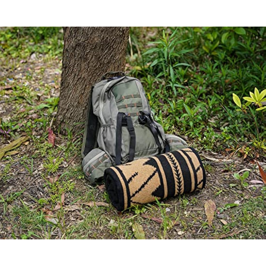 ACUSHLA Merino Wool Camping Blanket Soft Warm Thick Washable Large Outdoor Camping Travel Throw All Weather Sierra Khaki 200x160cm