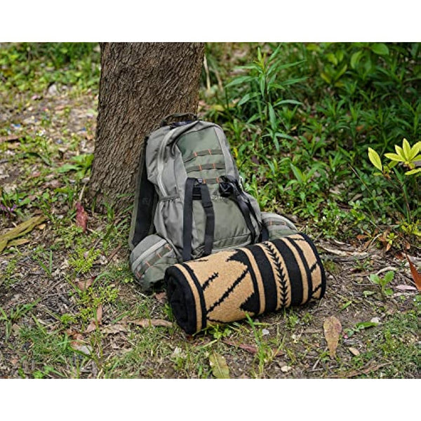 ACUSHLA Merino Wool Camping Blanket Soft Warm Thick Washable Large Outdoor Camping Travel Throw All Weather Sierra Khaki 200x160cm