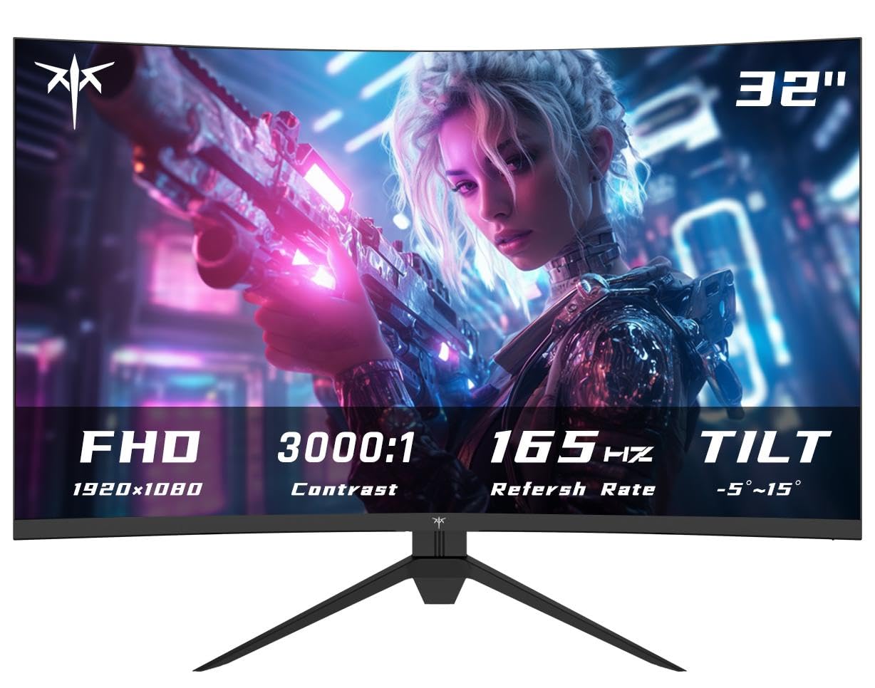 KTC Flat 32 Inch Monitor, QHD 1440P 2K@100Hz IPS Large Computer Monitor, Ultra Thin Bezels, Anti-Blue Light, HDR10, 103% sRGB, 86% DCI-P3, 350 Nits, 3ms MPRT, Adaptive Sync for Working and Gaming