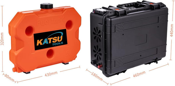 KATSU Tools Camping Diesel Air Heater 12V 24V 220V 8KW All-in-One Car Truck Diesel Parking Heater, with LCD Display and Remote Control, for Campers, RV, Boat, Trailer, Motorhomes